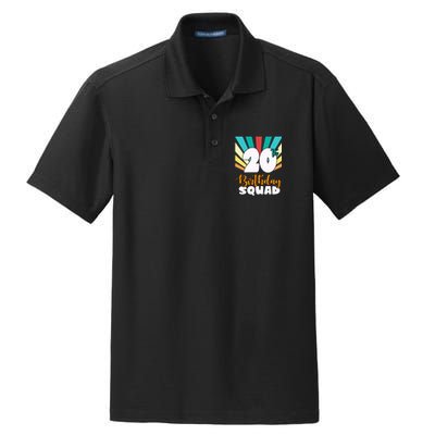 20th Birthday Squad 20 Years Old Dry Zone Grid Polo