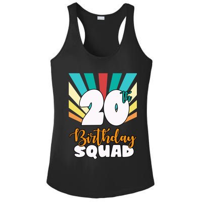 20th Birthday Squad 20 Years Old Ladies PosiCharge Competitor Racerback Tank