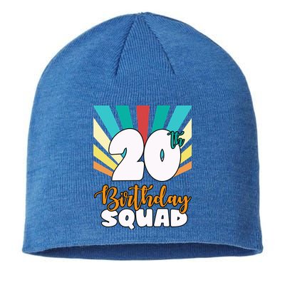 20th Birthday Squad 20 Years Old Sustainable Beanie
