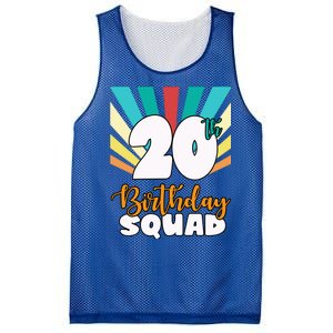 20th Birthday Squad 20 Years Old Mesh Reversible Basketball Jersey Tank