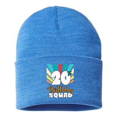 20th Birthday Squad 20 Years Old Sustainable Knit Beanie