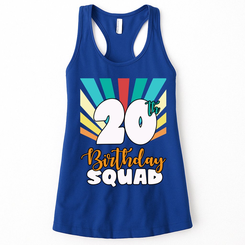 20th Birthday Squad 20 Years Old Womens Tank Top