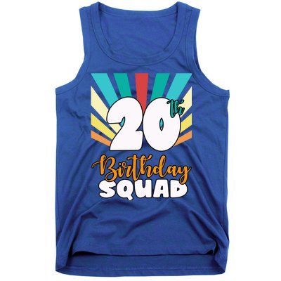 20th Birthday Squad 20 Years Old Tank Top