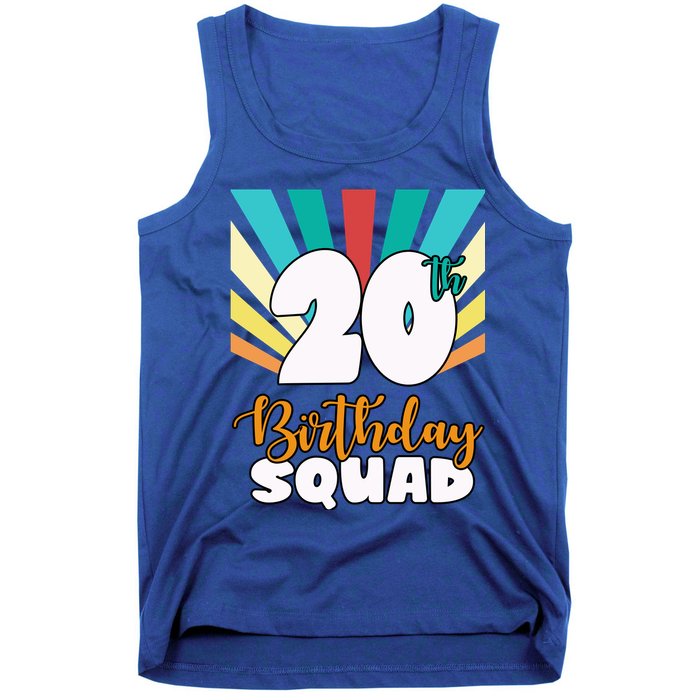 20th Birthday Squad 20 Years Old Tank Top