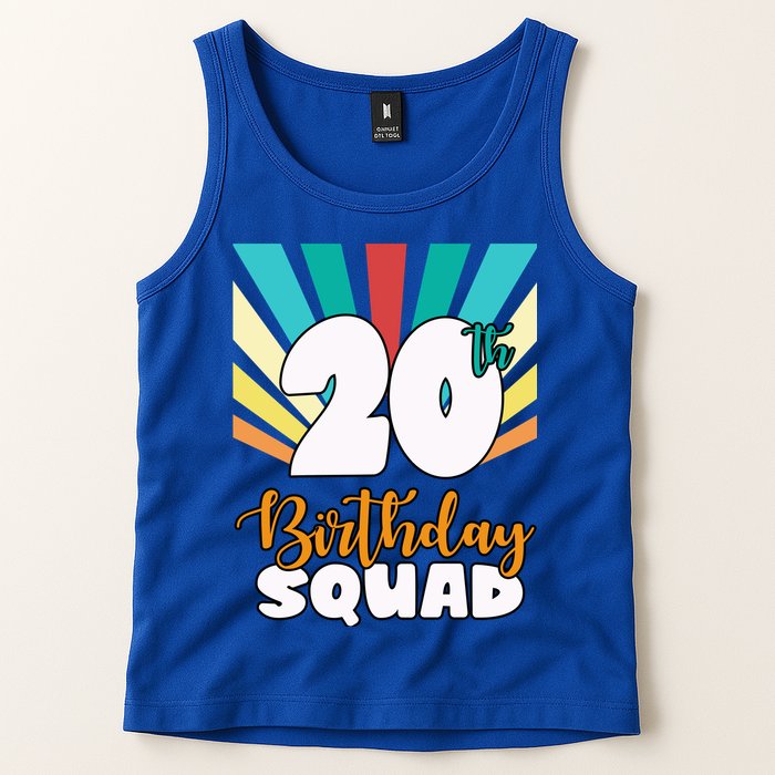 20th Birthday Squad 20 Years Old Tank Top