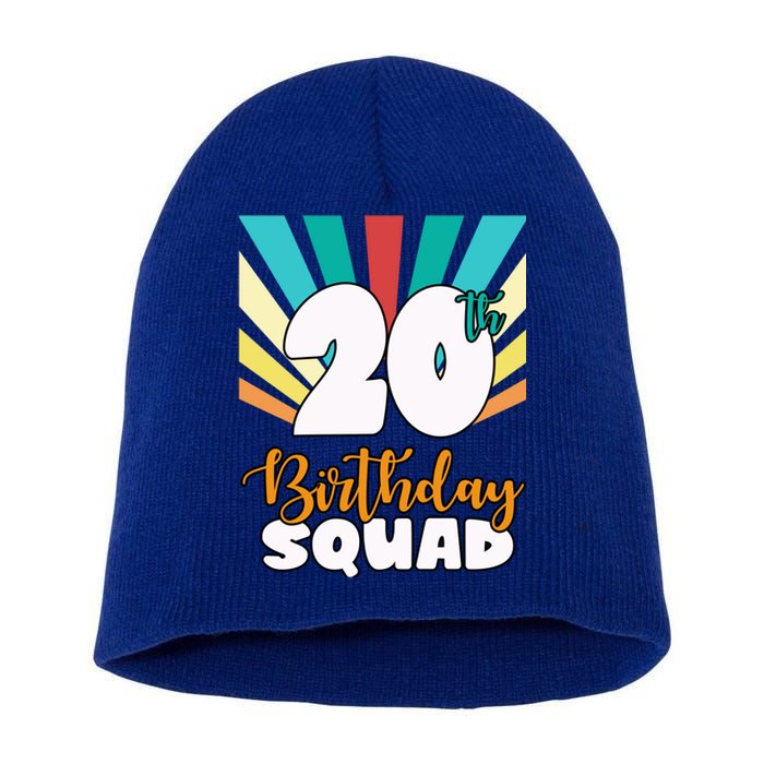 20th Birthday Squad 20 Years Old Short Acrylic Beanie