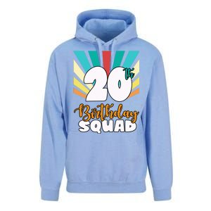 20th Birthday Squad 20 Years Old Unisex Surf Hoodie