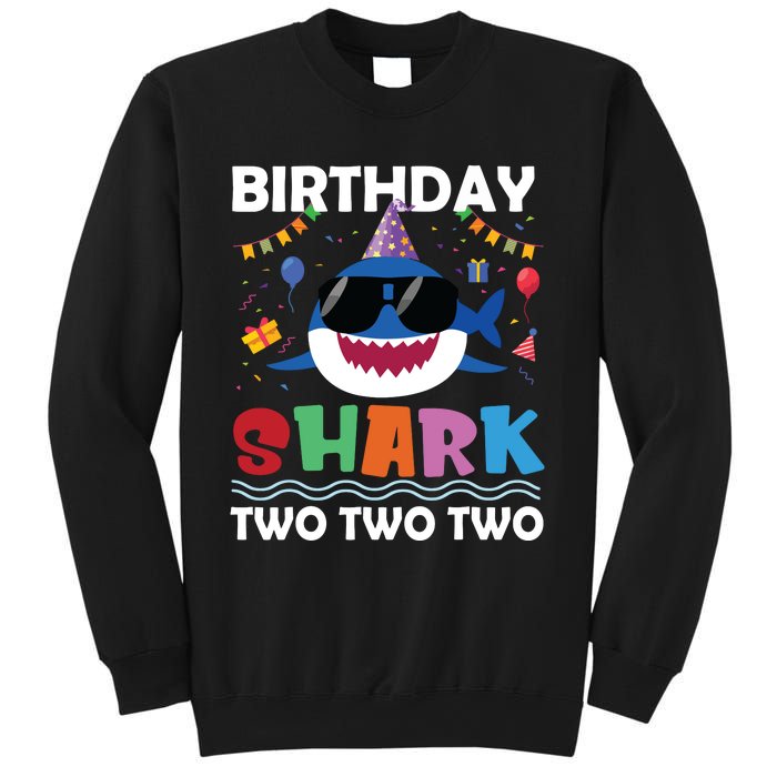 2nd Birthday Shark Matching Party Gifts For Sweatshirt