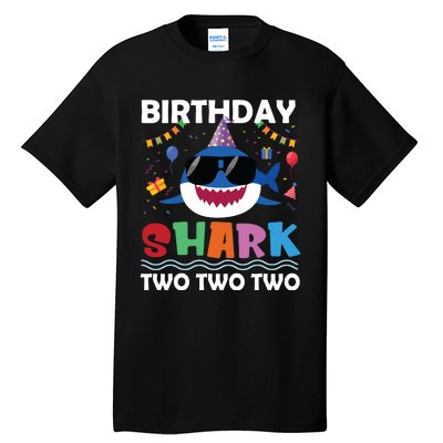 2nd Birthday Shark Matching Party Gifts For Tall T-Shirt