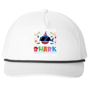 2nd Birthday Shark Matching Party Gifts For Snapback Five-Panel Rope Hat