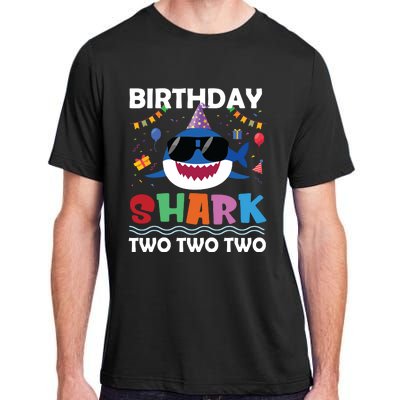 2nd Birthday Shark Matching Party Gifts For Adult ChromaSoft Performance T-Shirt