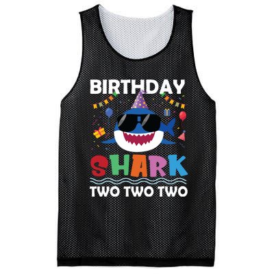 2nd Birthday Shark Matching Party Gifts For Mesh Reversible Basketball Jersey Tank