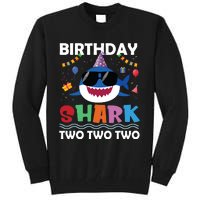 2nd Birthday Shark Matching Party Gifts For Tall Sweatshirt