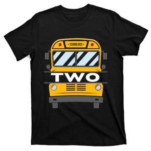 2nd Birthday School Bus theme party T-Shirt