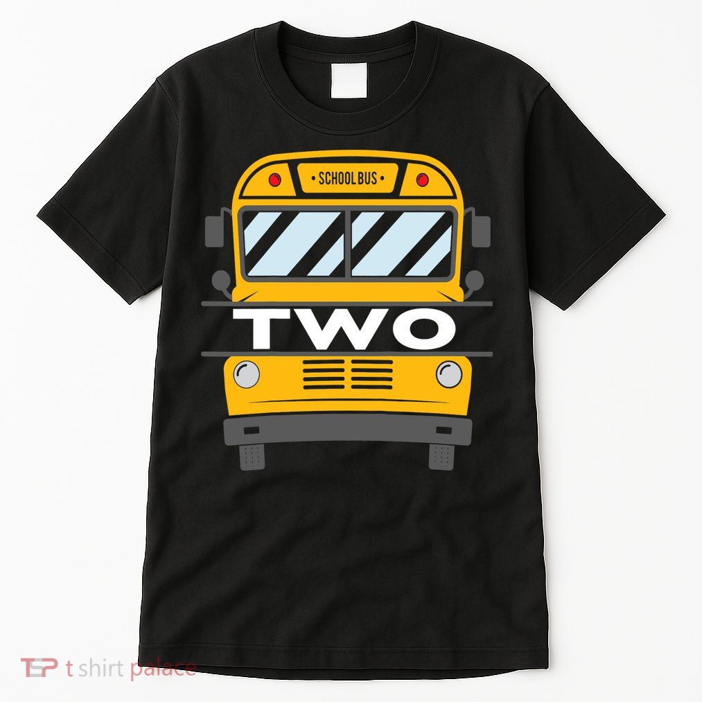 2nd Birthday School Bus theme party Tall T-Shirt