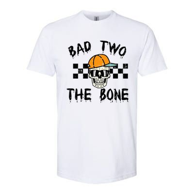 2nd Birthday Skull Bad To Bone 2 Year Old Softstyle CVC T-Shirt