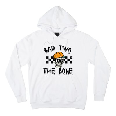 2nd Birthday Skull Bad To Bone 2 Year Old Hoodie