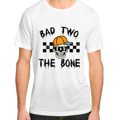 2nd Birthday Skull Bad To Bone 2 Year Old Adult ChromaSoft Performance T-Shirt