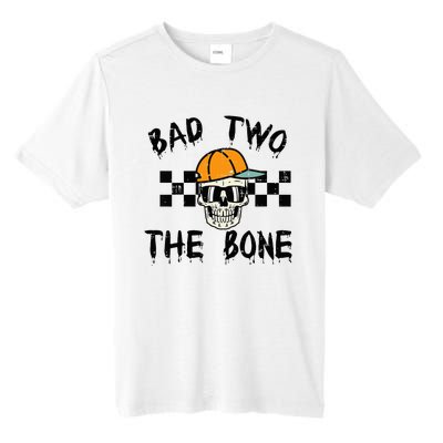 2nd Birthday Skull Bad To Bone 2 Year Old Tall Fusion ChromaSoft Performance T-Shirt