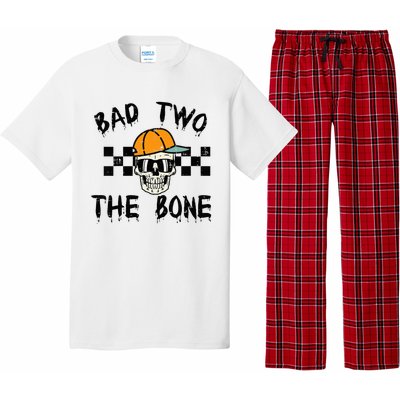 2nd Birthday Skull Bad To Bone 2 Year Old Pajama Set