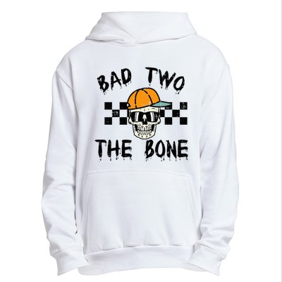 2nd Birthday Skull Bad To Bone 2 Year Old Urban Pullover Hoodie