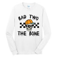 2nd Birthday Skull Bad To Bone 2 Year Old Tall Long Sleeve T-Shirt