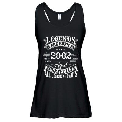 21st Birthday Tee Vintage Legends Born In 2002 21 Years Old Ladies Essential Flowy Tank