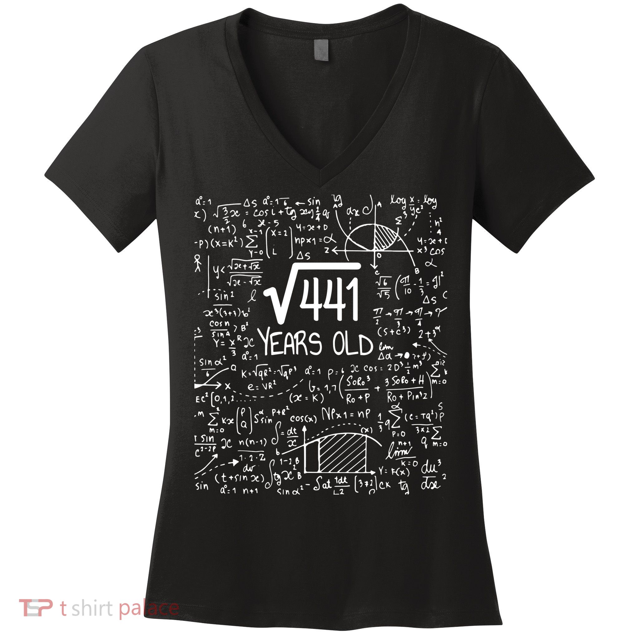 21st Birthday T Square Root Of 441 21 Years Old Women's V-Neck T-Shirt