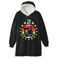 2nd Birthday Train Second 2 Year Old Birthday Hooded Wearable Blanket