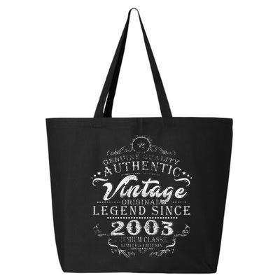 20th Birthday Vintage Legend Since 2003 25L Jumbo Tote