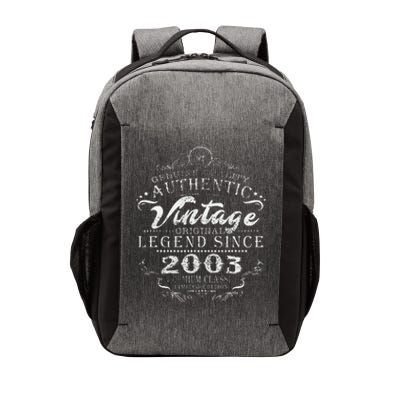 20th Birthday Vintage Legend Since 2003 Vector Backpack