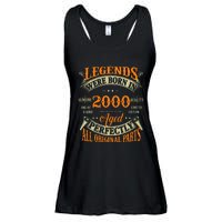 25th Birthday Vintage Legends Born In 2000 25 Years Old Ladies Essential Flowy Tank