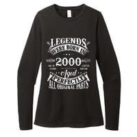 24th Birthday Vintage Legends Born In 2000 24 Years Old Womens CVC Long Sleeve Shirt