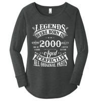 24th Birthday Vintage Legends Born In 2000 24 Years Old Women's Perfect Tri Tunic Long Sleeve Shirt