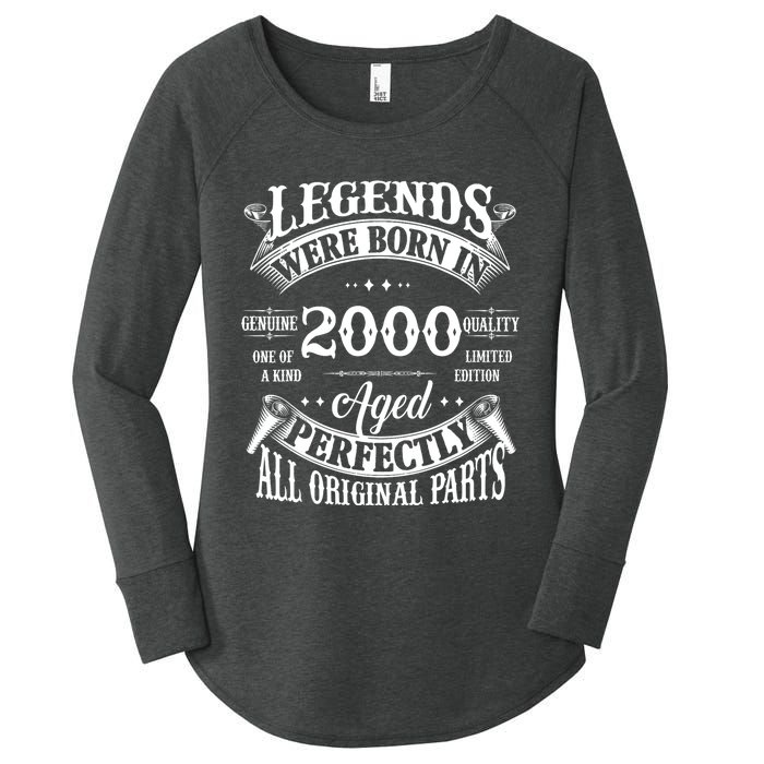 24th Birthday Vintage Legends Born In 2000 24 Years Old Women's Perfect Tri Tunic Long Sleeve Shirt