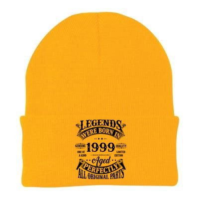 25th Birthday Vintage Legends Born In 1999 25 Years Old Knit Cap Winter Beanie