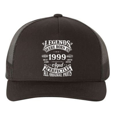 25th Birthday Vintage Legends Born In 1999 25 Years Old Yupoong Adult 5-Panel Trucker Hat