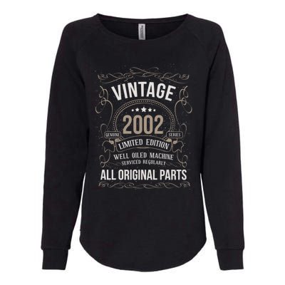 21 Birthday Vintage 2002 Original Parts Car Enthusiast Gift Womens California Wash Sweatshirt