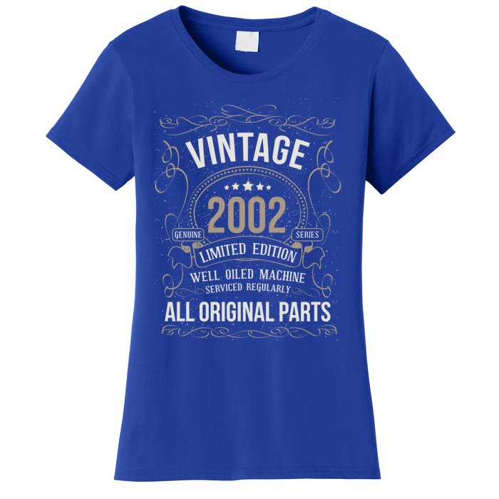 21 Birthday Vintage 2002 Original Parts Car Enthusiast Gift Women's T-Shirt