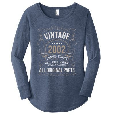 21 Birthday Vintage 2002 Original Parts Car Enthusiast Gift Women's Perfect Tri Tunic Long Sleeve Shirt