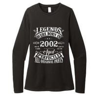 22nd Birthday Vintage Legends Born In 2002 22 Years Old Womens CVC Long Sleeve Shirt