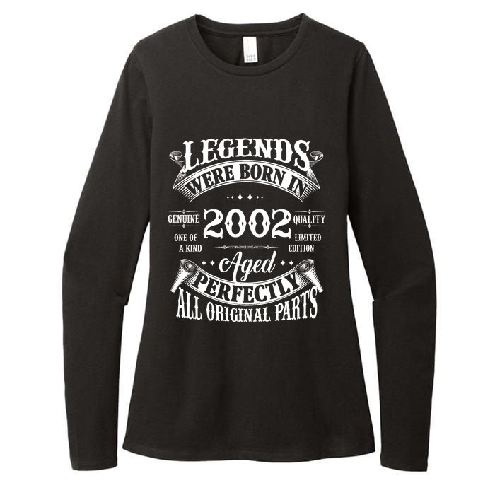 22nd Birthday Vintage Legends Born In 2002 22 Years Old Womens CVC Long Sleeve Shirt