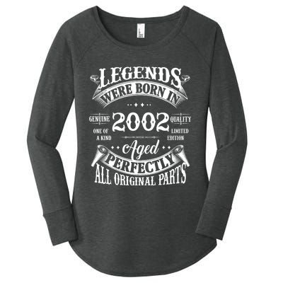 22nd Birthday Vintage Legends Born In 2002 22 Years Old Women's Perfect Tri Tunic Long Sleeve Shirt