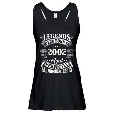 22nd Birthday Vintage Legends Born In 2002 22 Years Old Ladies Essential Flowy Tank