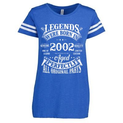 22nd Birthday Vintage Legends Born In 2002 22 Years Old Enza Ladies Jersey Football T-Shirt