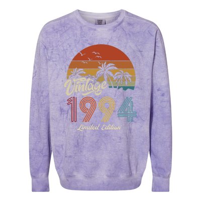 29th Birthday Vintage Limited Edition 1994 Colorblast Crewneck Sweatshirt