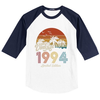 29th Birthday Vintage Limited Edition 1994 Baseball Sleeve Shirt