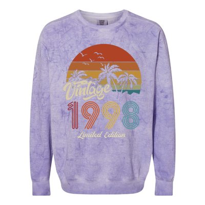 25th Birthday Vintage Limited Edition 1998 Colorblast Crewneck Sweatshirt