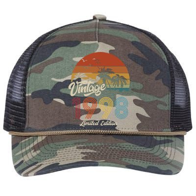 25th Birthday Vintage Limited Edition 1998 Retro Rope Trucker Hat Cap