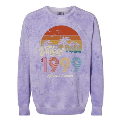 24th Birthday Vintage Limited Edition 1999 Colorblast Crewneck Sweatshirt